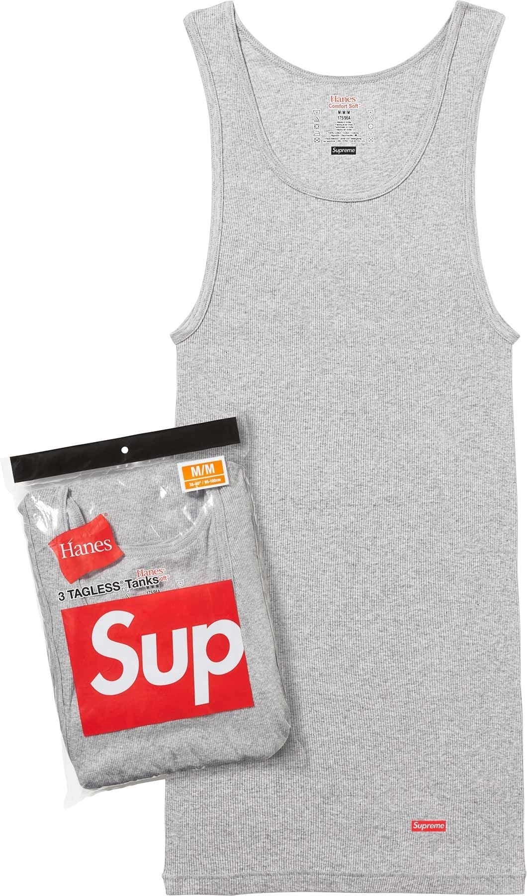 Supreme®/Hanes® Tagless Tank Tops (3 Pack) view 2